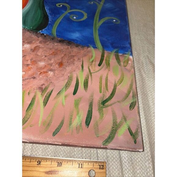 Alice in Wonderland Through the Looking Glass Mushroom Acrylic Painting Canvas - Picture 2 of 9